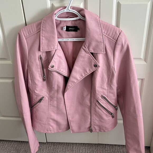 Pink leather jacket - Picture 1 of 5